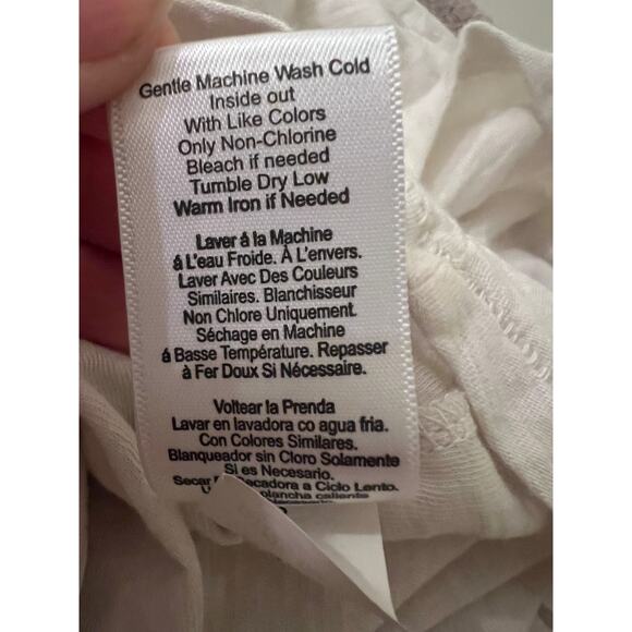 Nation LTD Raina One Shoulder Top Cream S Pima Cotton Puff Sleeve Luxury Preppy - Picture 8 of 8